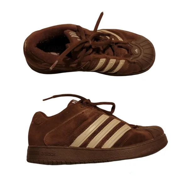 adidas | Shoes | Adidas Hard Shell Super Star Brown Suede Sneakers Hidden  Laces Size 25 | Poshmark